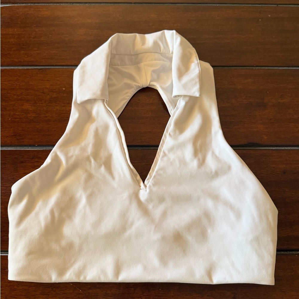 Lululemon Athletica White Crop Top